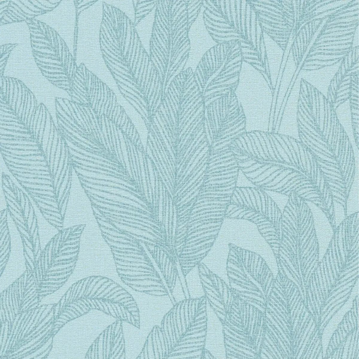 Gaiši zilas tapetes ar lielām lapām, 3010163