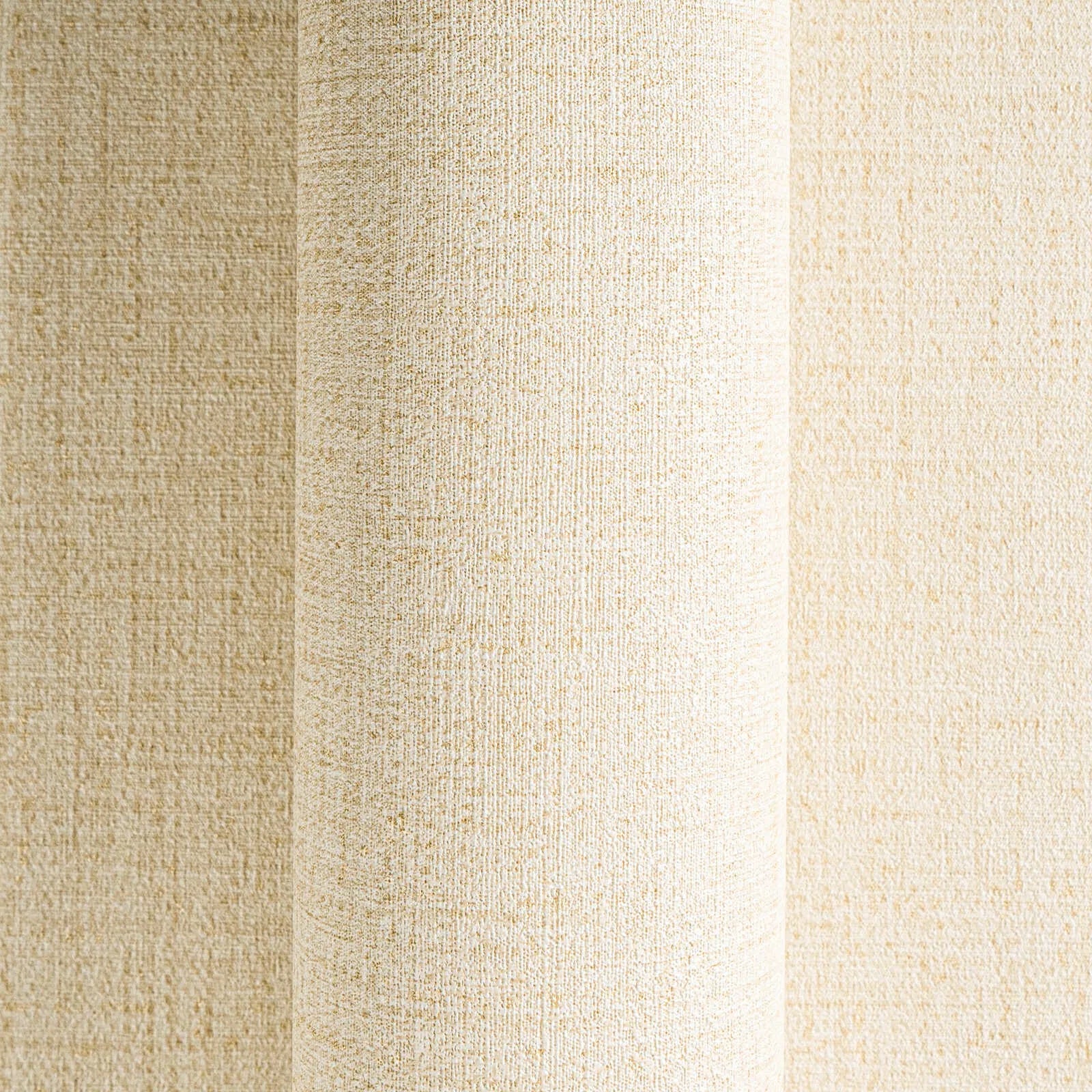 Bēšas tapetes ar krustotām līnijām un lina efektu, 3010206