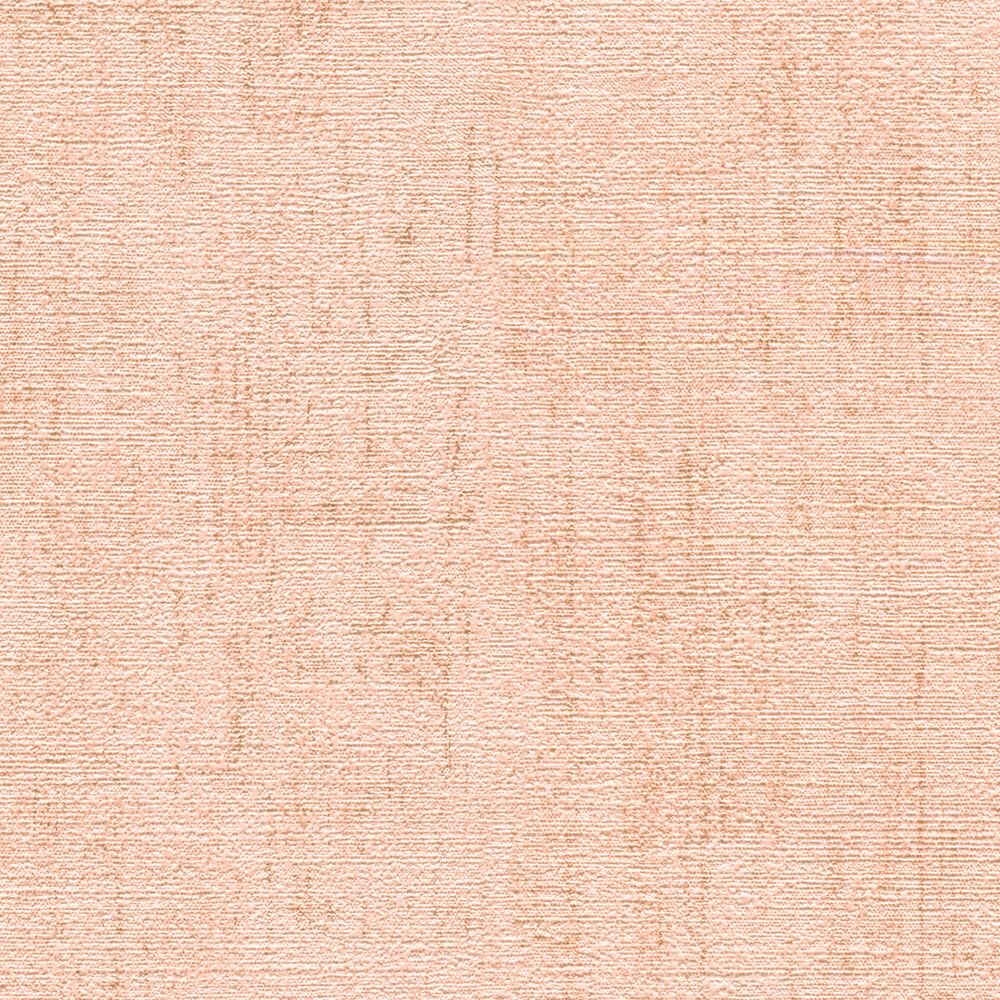 Aprikožu krāsas tapetes ar smalku auduma tekstūru, 3011072