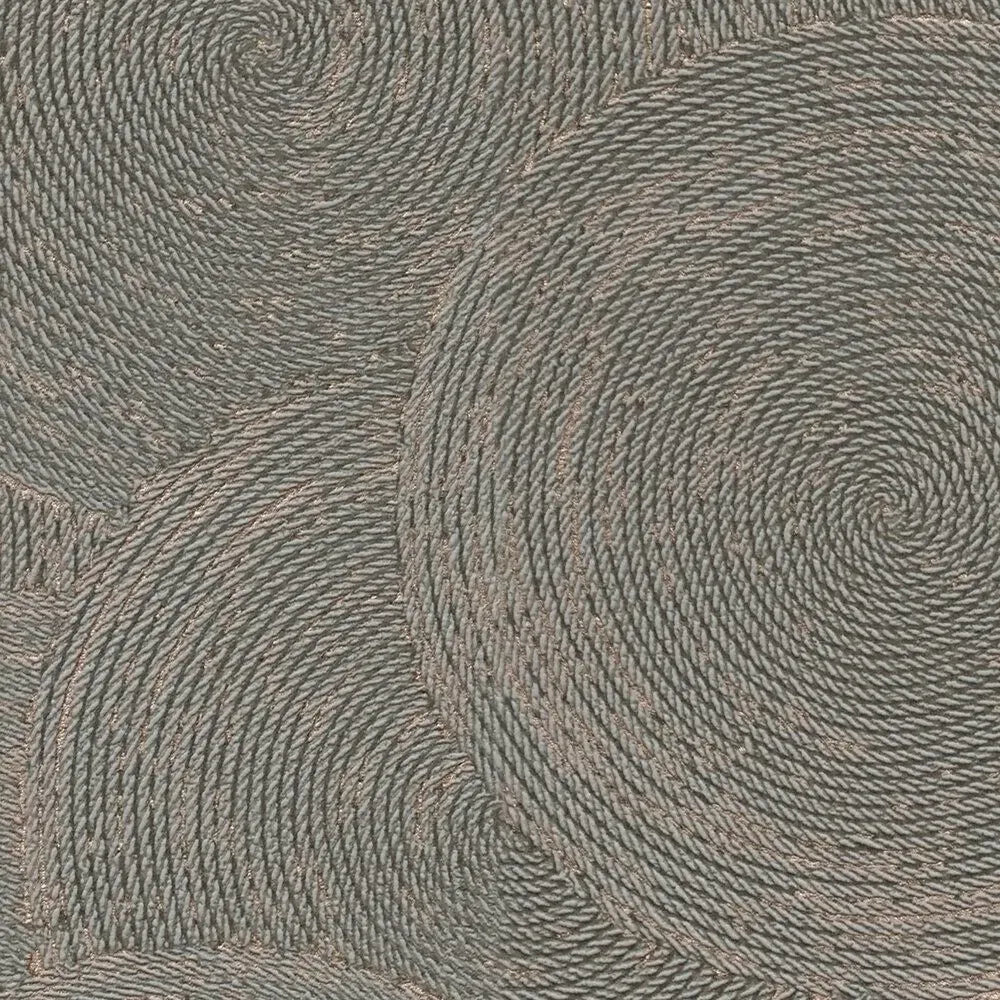 Pelēki brūnas abstraktas tapetes ar metāliskiem akcentiem | 3010623