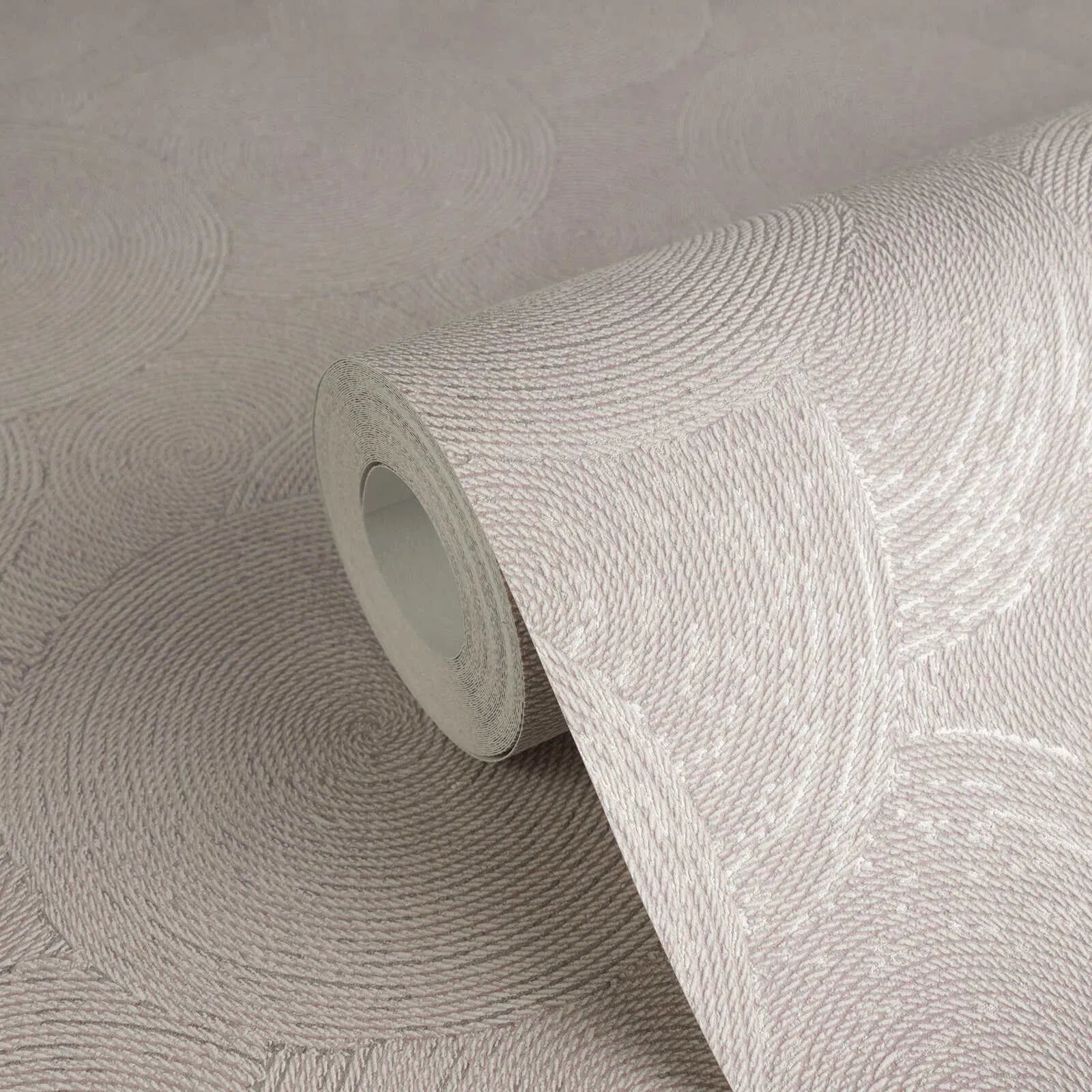 Taupe abstraktas tapetes ar ģeometriskiem apļiem un spīdumu | 3010627