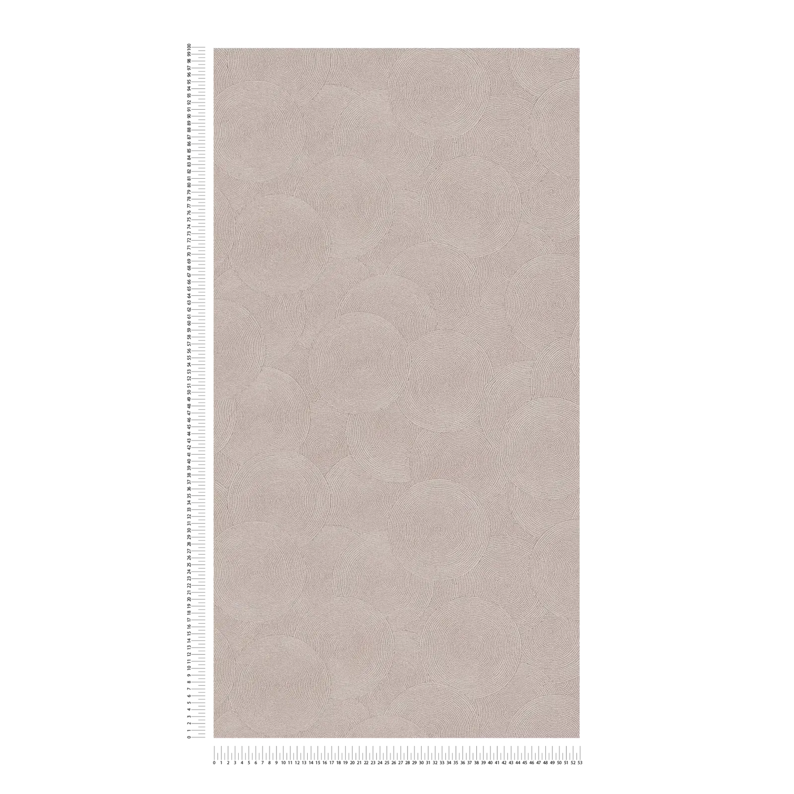 Taupe abstraktas tapetes ar ģeometriskiem apļiem un spīdumu | 3010627