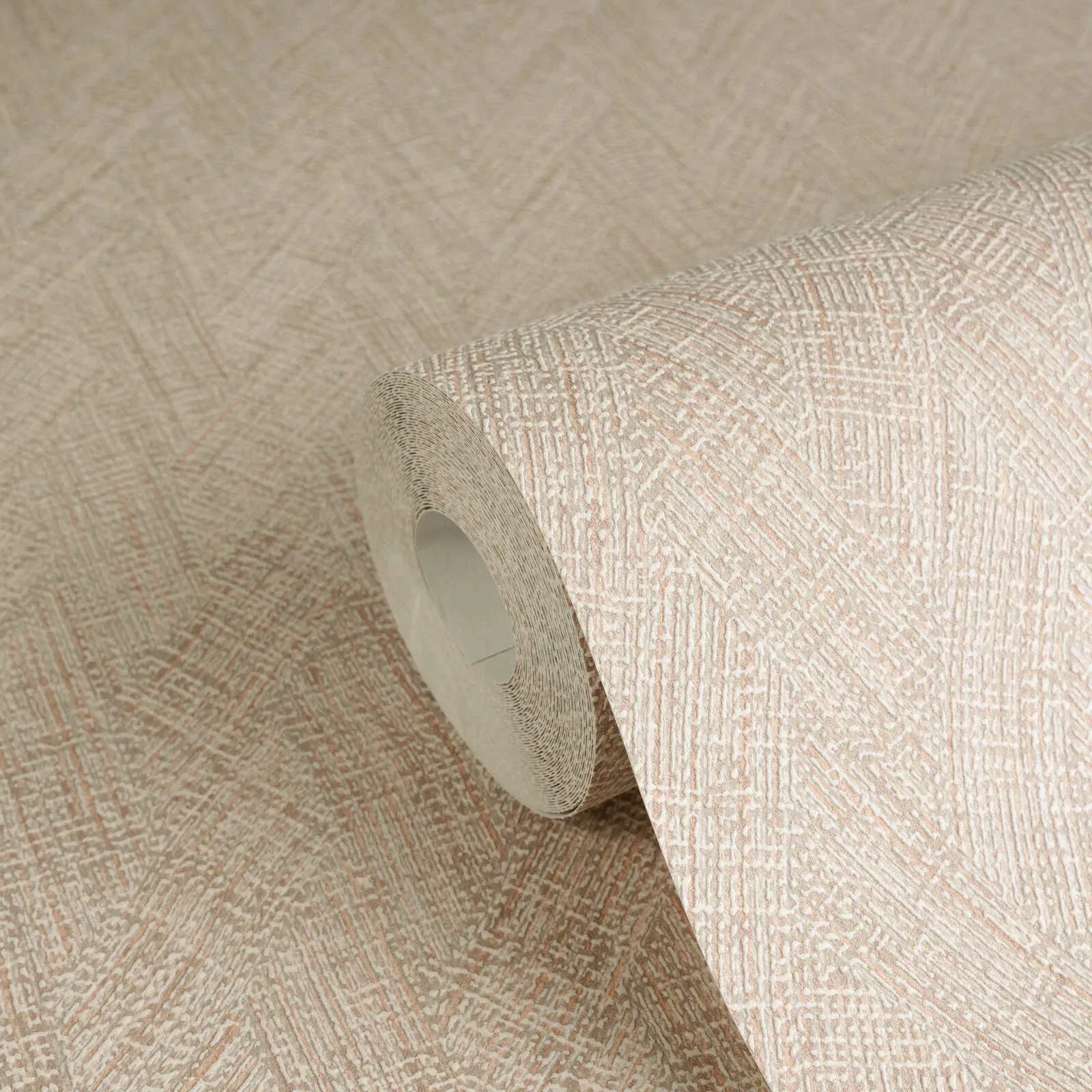 Brūnas neaustas tapetes ar zigzaga tekstūru | 3010611