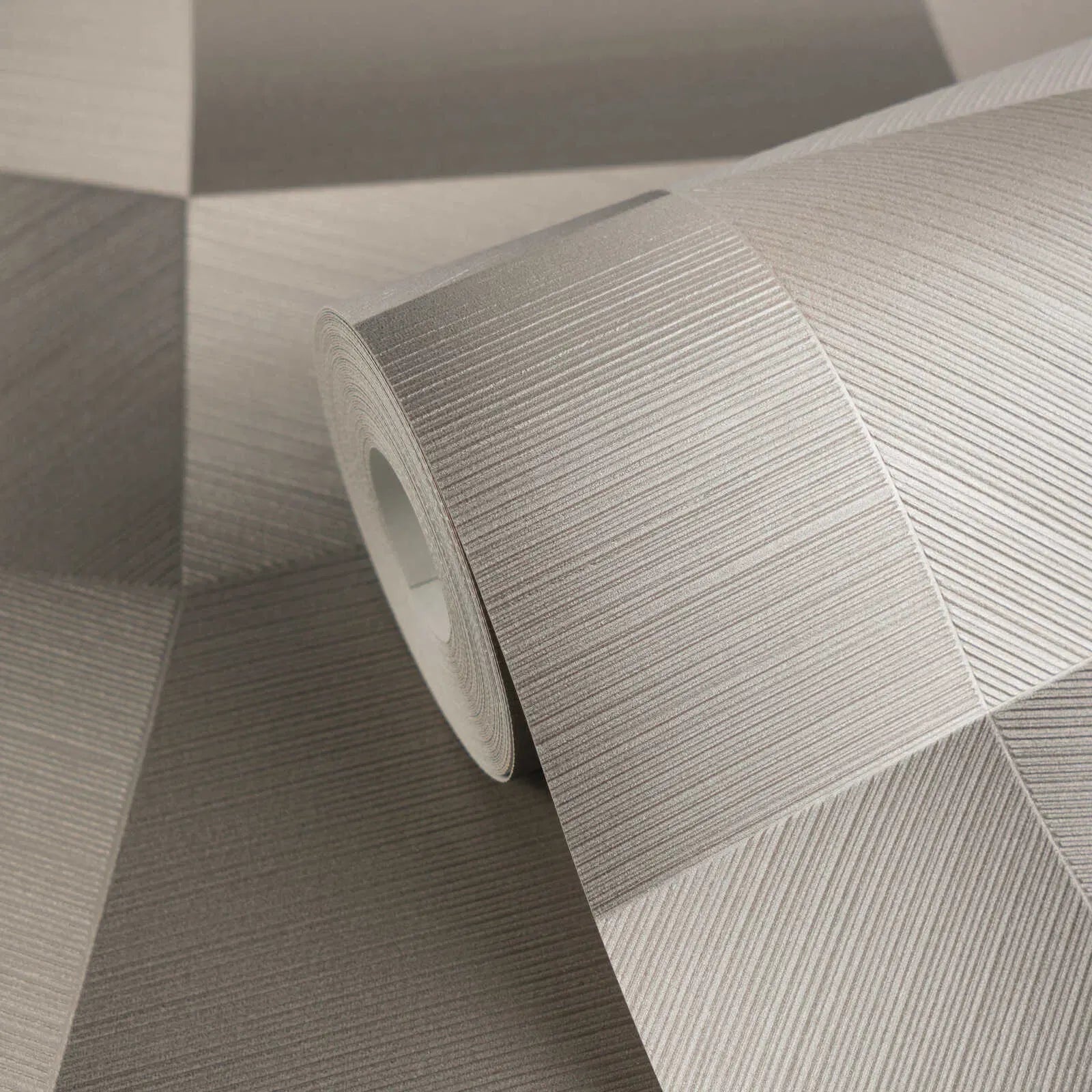 Pelēkas dizaina tapetes ar spīdīgu 3D faktūru | 3012644