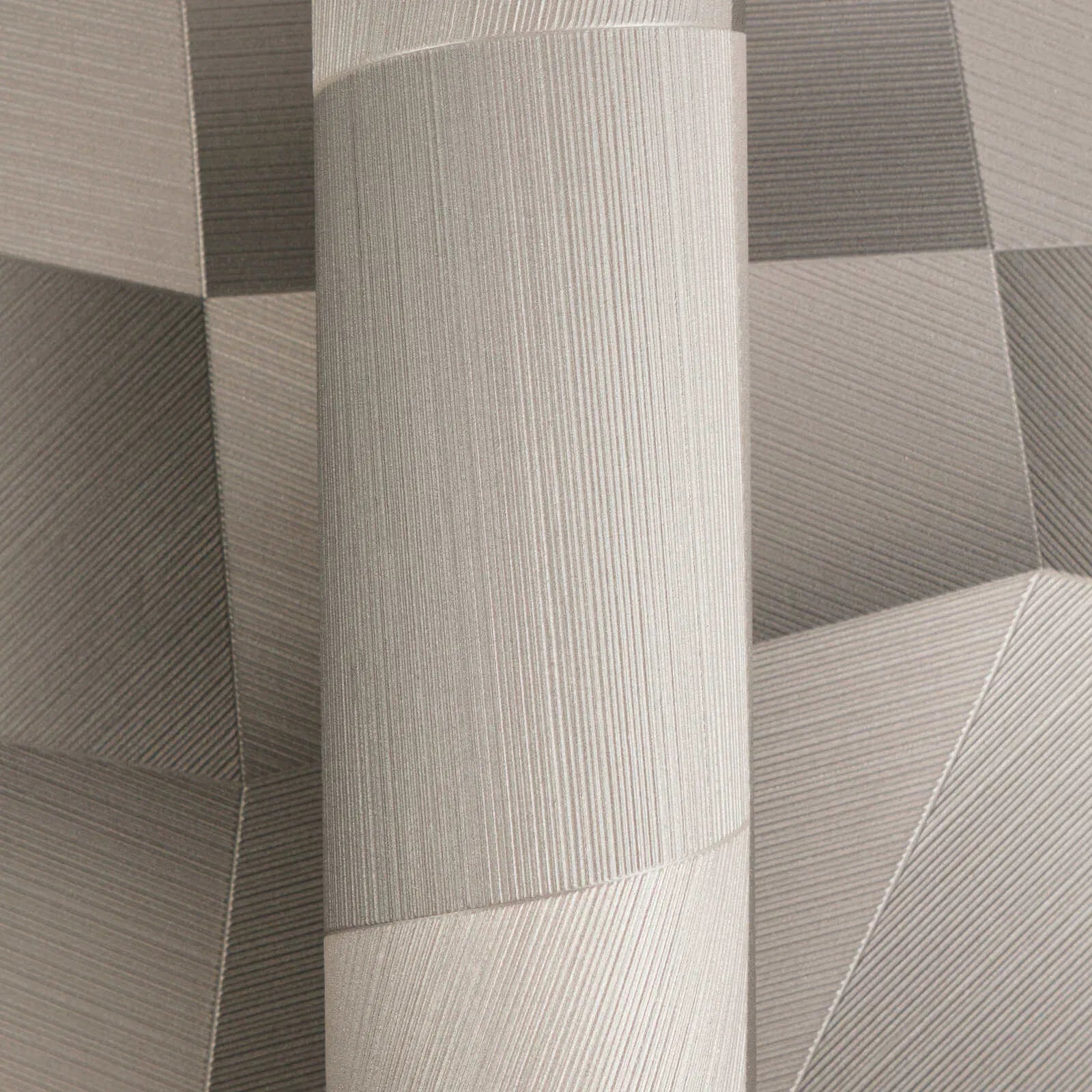 Pelēkas dizaina tapetes ar spīdīgu 3D faktūru | 3012644