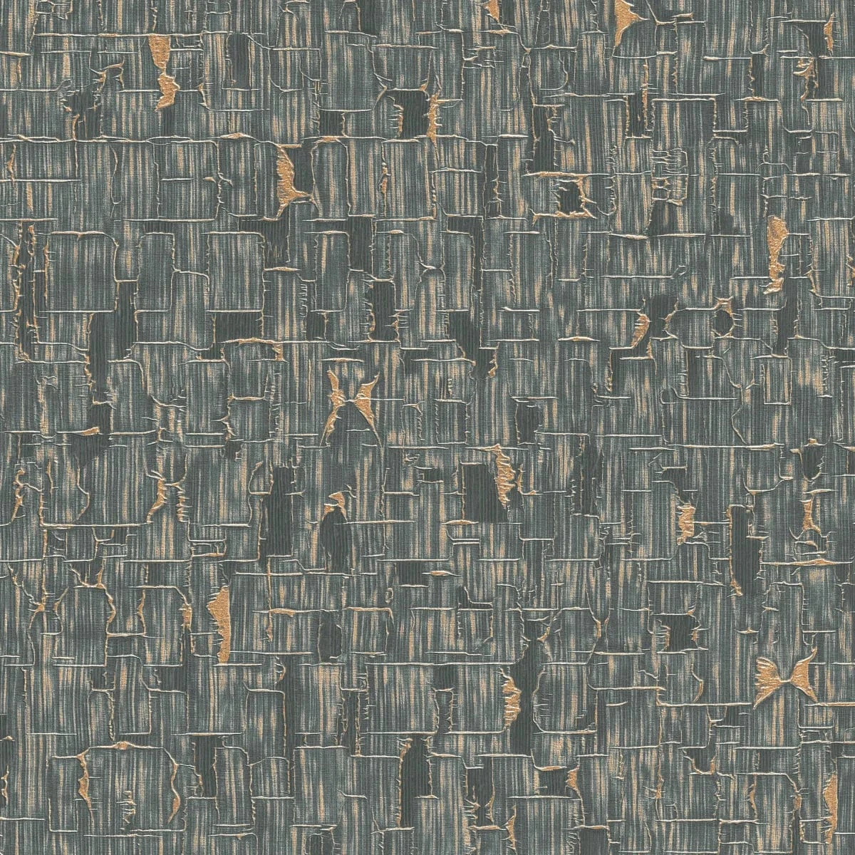 Melnas un zelta tapetes ar abstraktu dizainu – grezns interjers un luksusa sajūta  