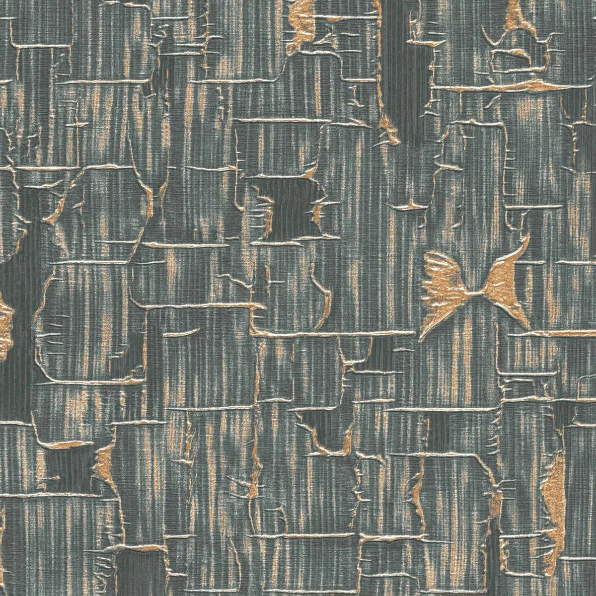 Melnas un zelta tapetes ar abstraktu dizainu – grezns interjers un luksusa sajūta  