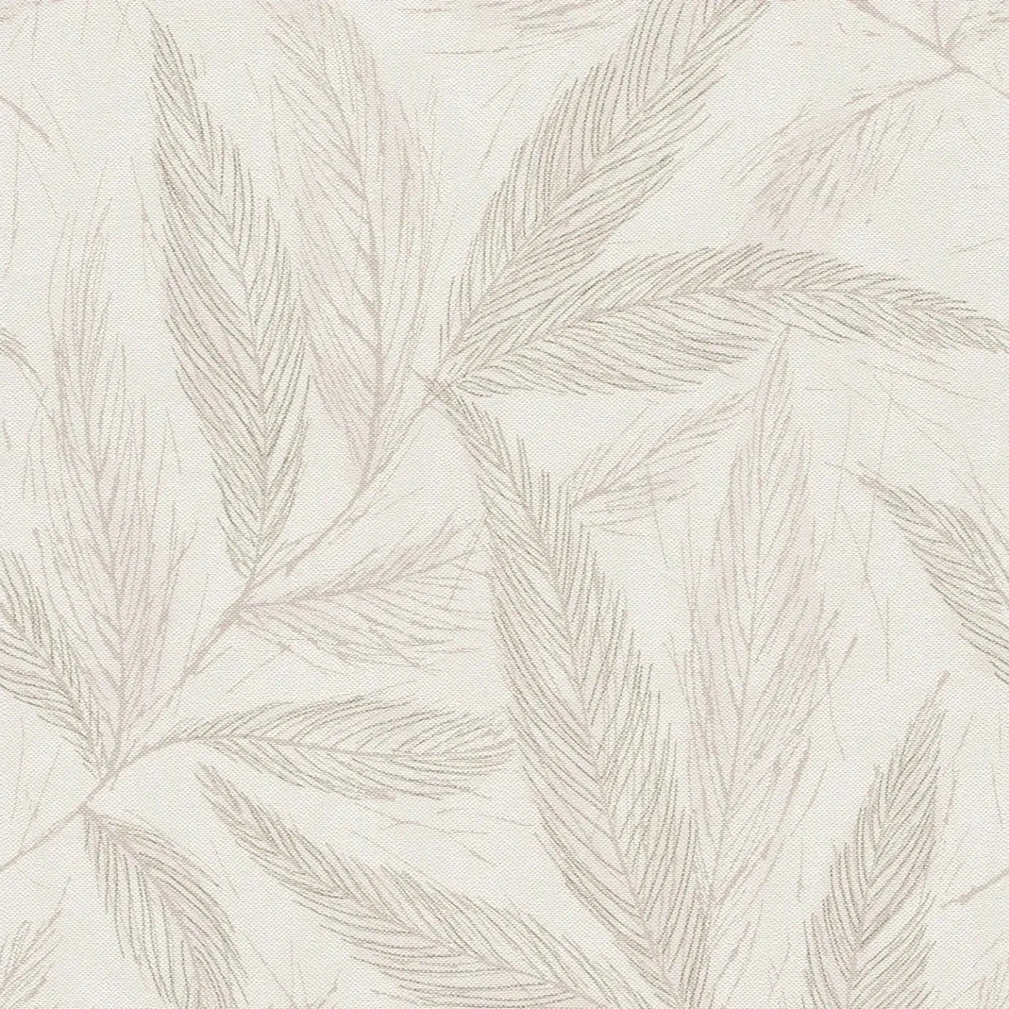 Gaišas tapetes siltos toņos ar spalvu rakstu un spīdumu | 3010662