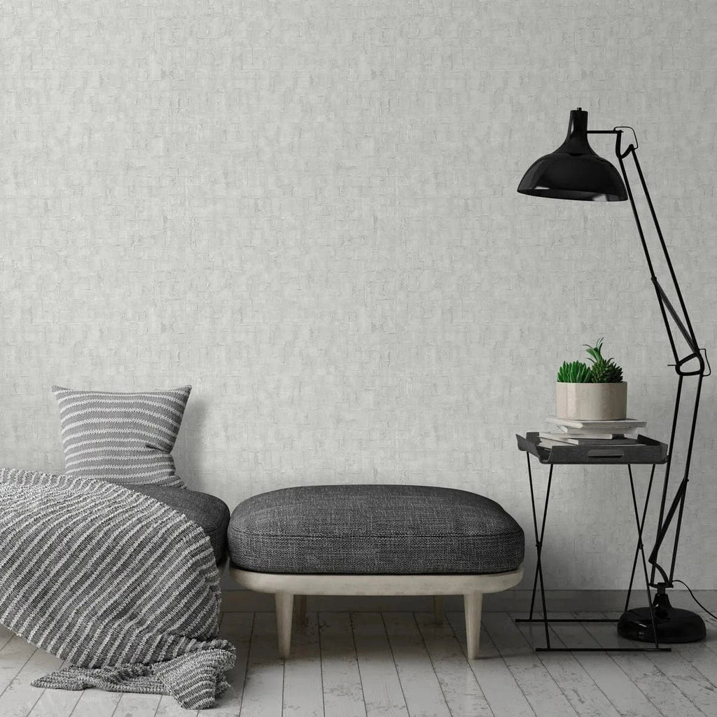 Pelēkas flizelīna tapetes ar abstraktu rakstu – stilīgs sienu dizains mūsdienīgām telpām  
