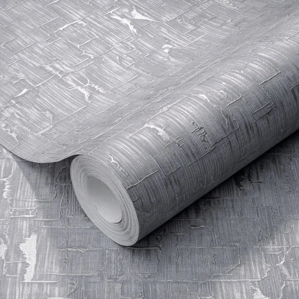 Pelēkas flizelīna tapetes ar abstraktu rakstu – stilīgs sienu dizains mūsdienīgām telpām  