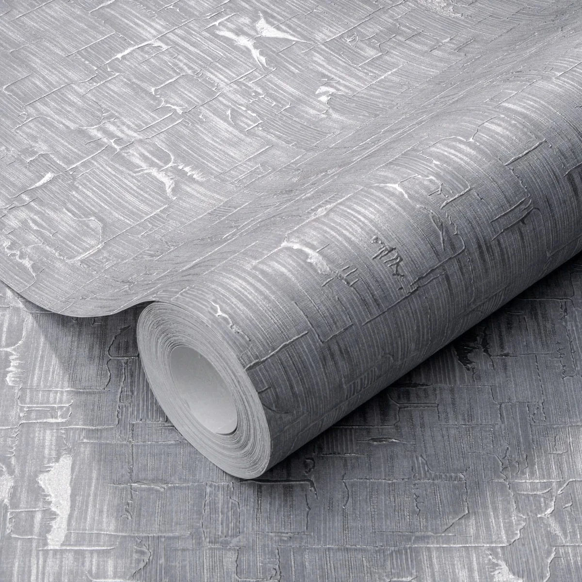 Pelēkas flizelīna tapetes ar abstraktu rakstu – stilīgs sienu dizains mūsdienīgām telpām  