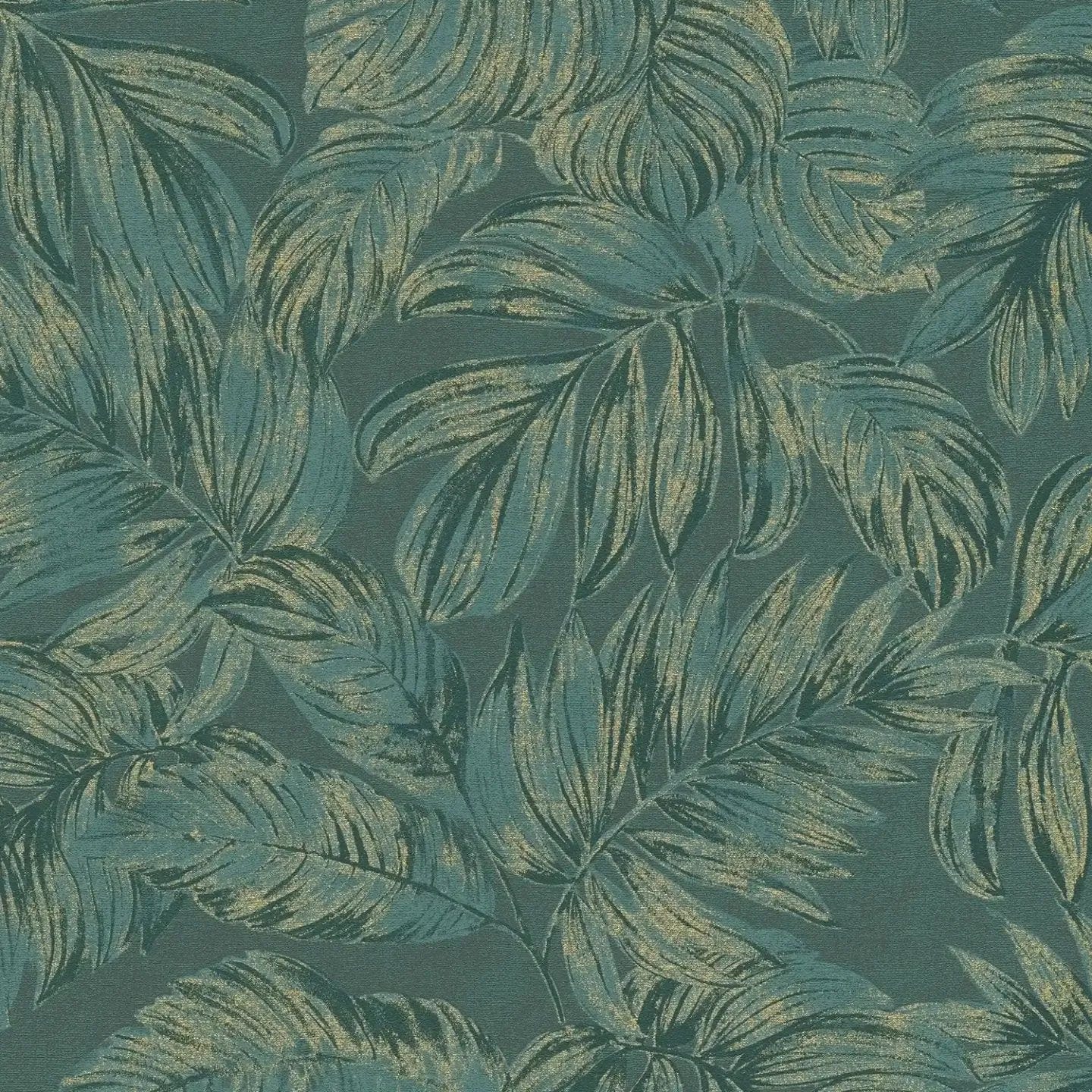 Tapetes ar lapu motīvu un zelta akcentiem dabīgi elegantai sienu apdarei