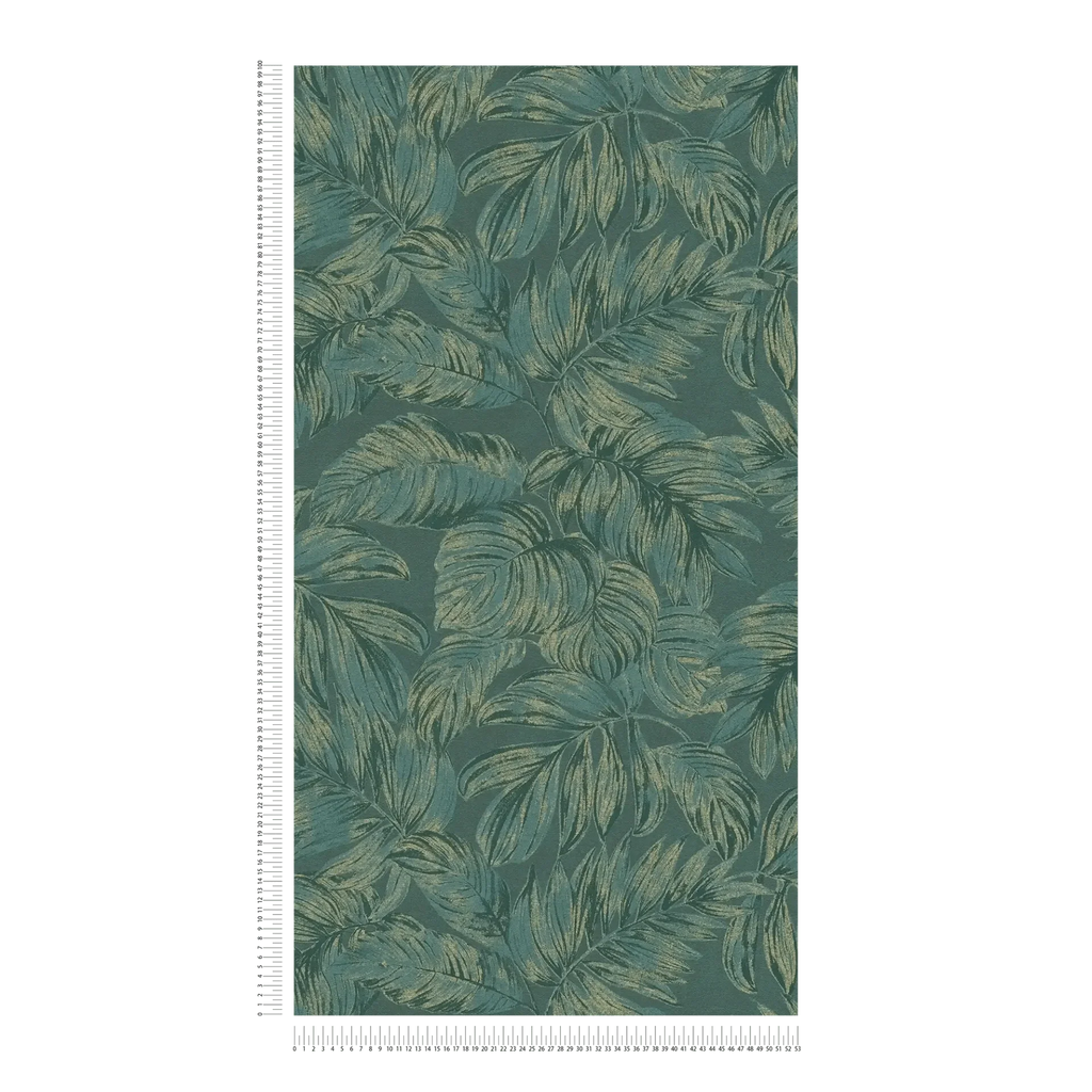 Tapetes ar lapu motīvu un zelta akcentiem dabīgi elegantai sienu apdarei