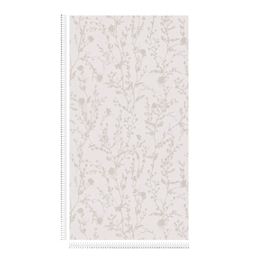 Gaiši rozā tapetes ar romantisku ziedu rakstu sievišķīgam telpas dizainam