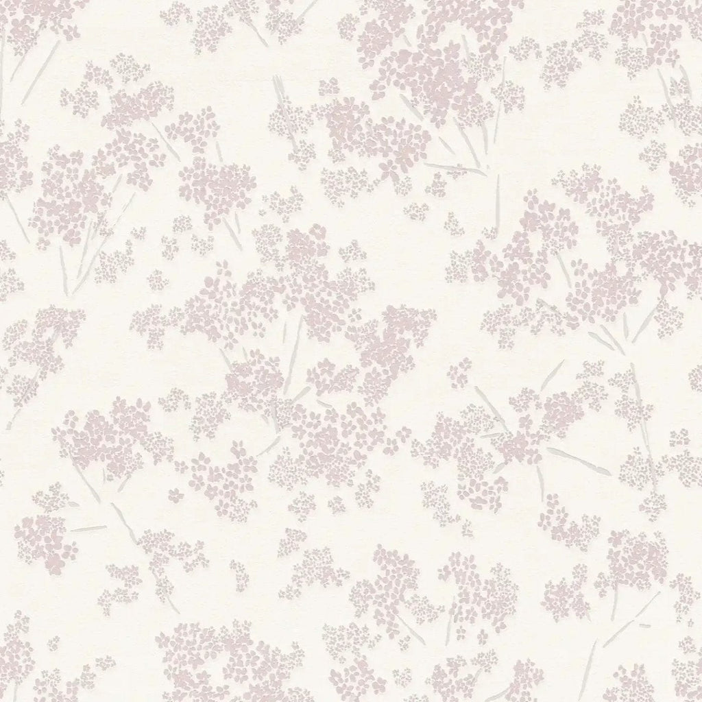 Rozā ziedu tapetes uz flizelīna pamata siltas un dzīvespriecīgas telpas radīšanai