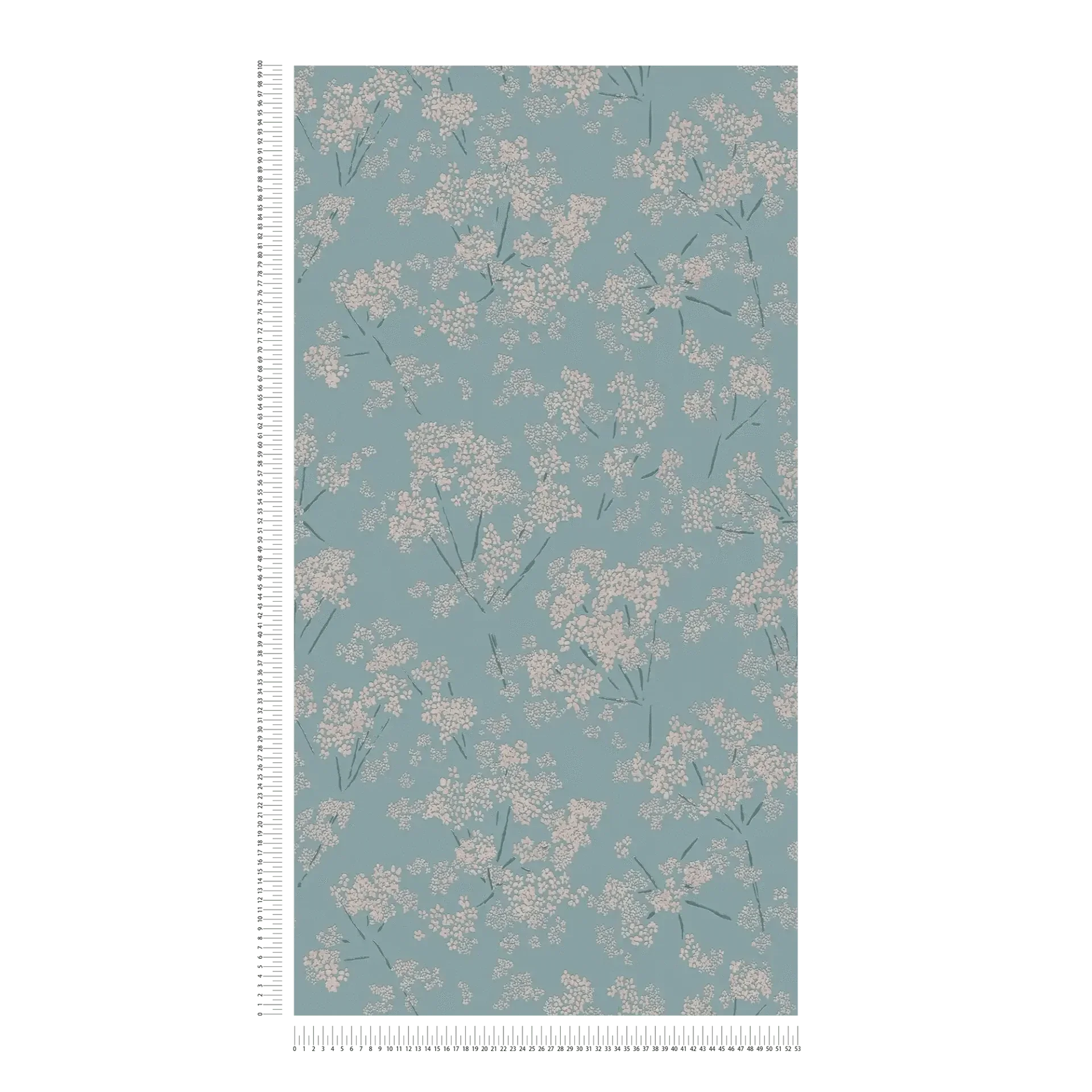 Tirkīza tapetes ar ziedu dizainu modernam interjeram