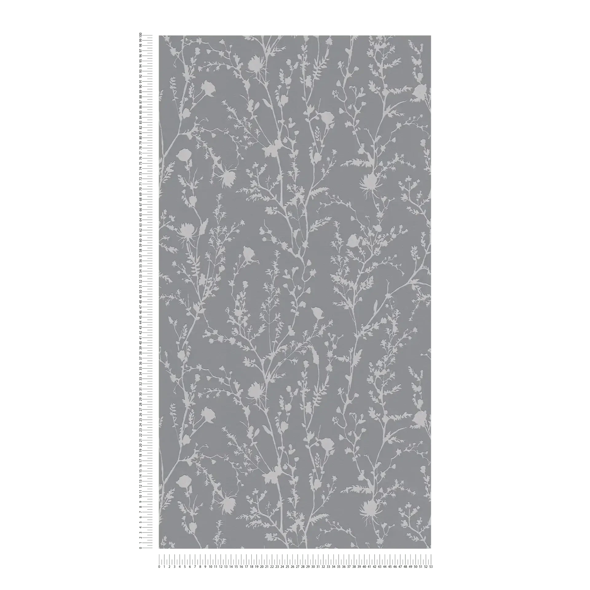 Tumši pelēkas ziedu tapetes ar drosmīgu akcentu izteiksmīgam interjeram