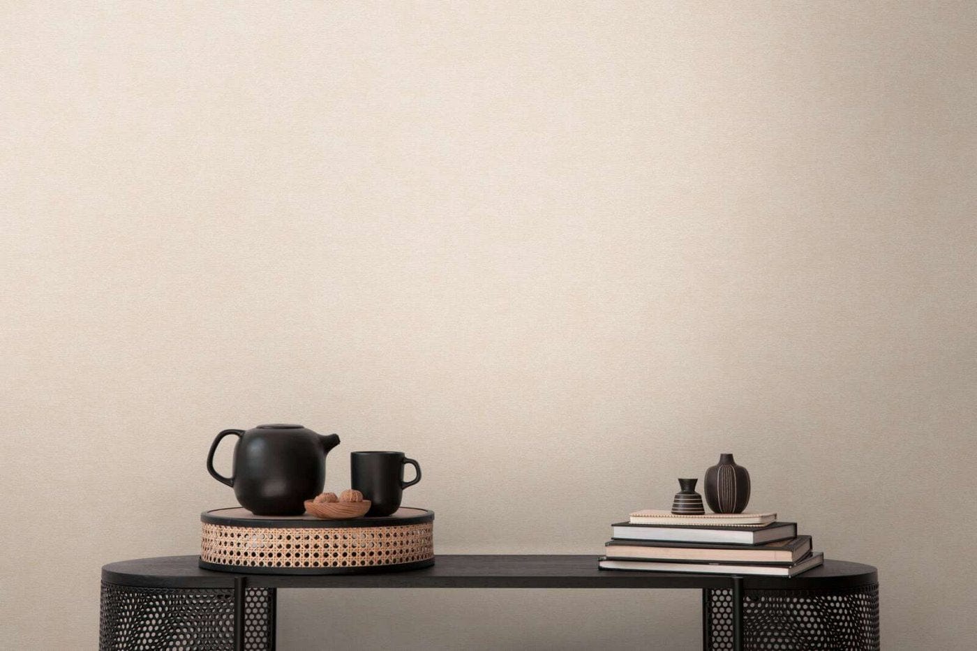 Krēmkrāsas flizelīna tapetes ar siltu matētu efektu mājīgam dizainam