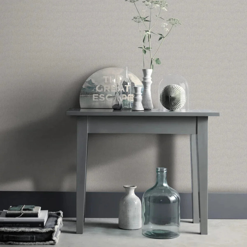 Flizelīna tapetes ar tekstila faktūru pelēkā krāsu gammā – 3755751, 🚀