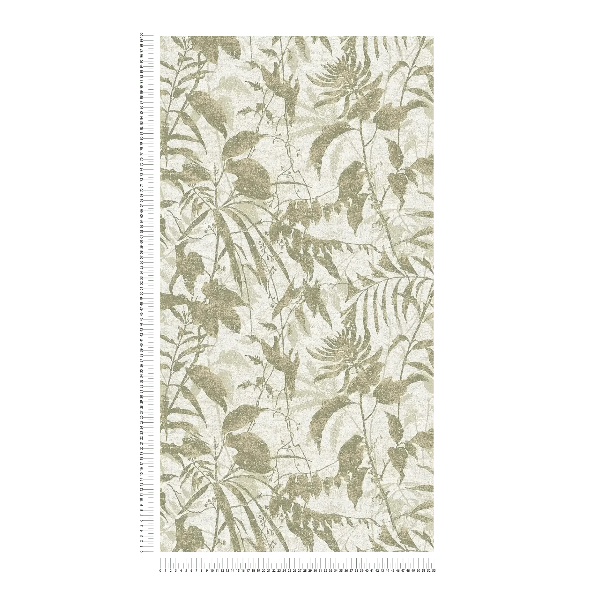 Tapetes ar dabas iedvesmotu lapu dizainu - viesistabas interjerā