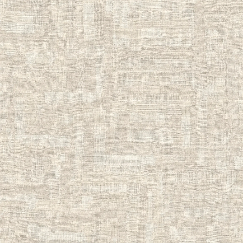 Bēšas modernas tapetes ar koka faktūras ģeometrisku rakstu - kombinācija ar mebelēm