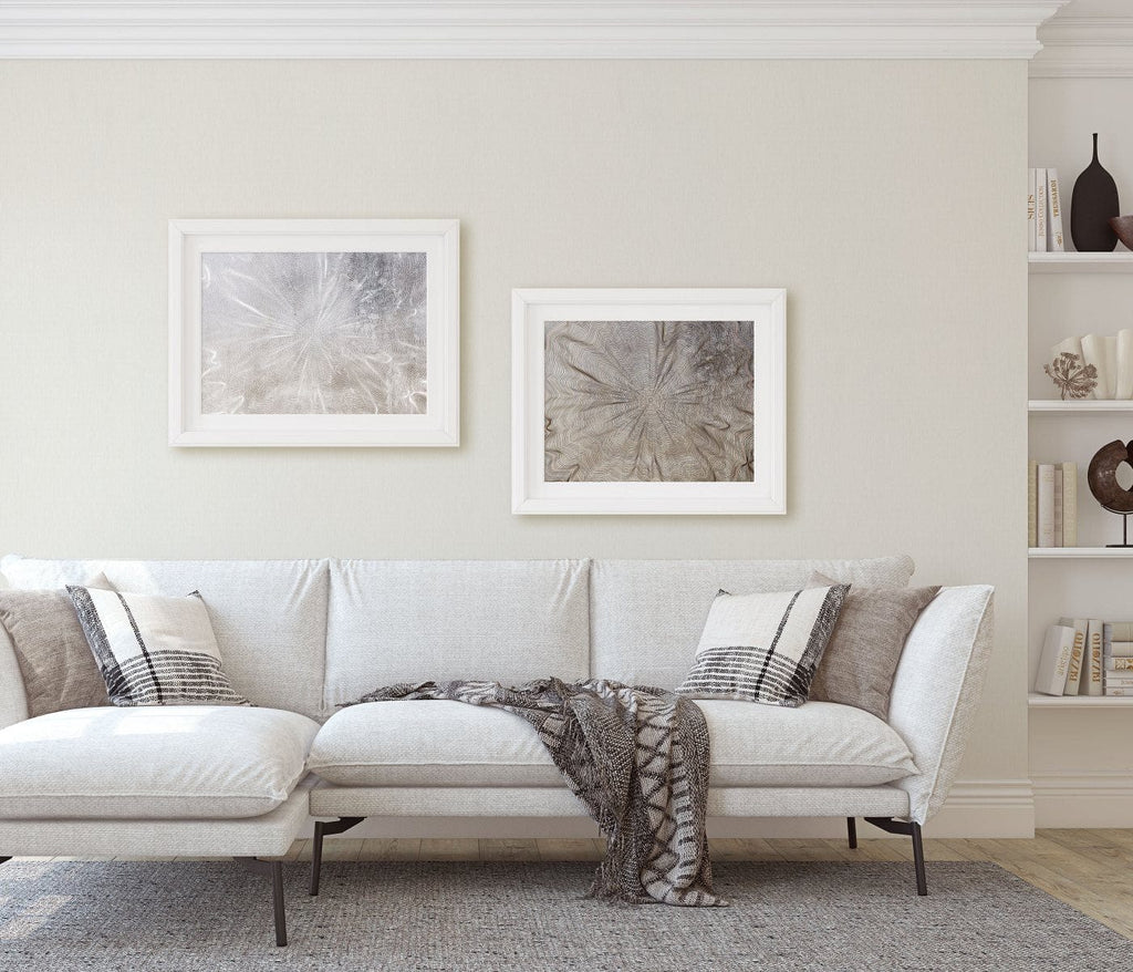 Maigas krēmkrāsas tapetes ar zīdainu spīduma efektu, 3752472, skats interjerā 3