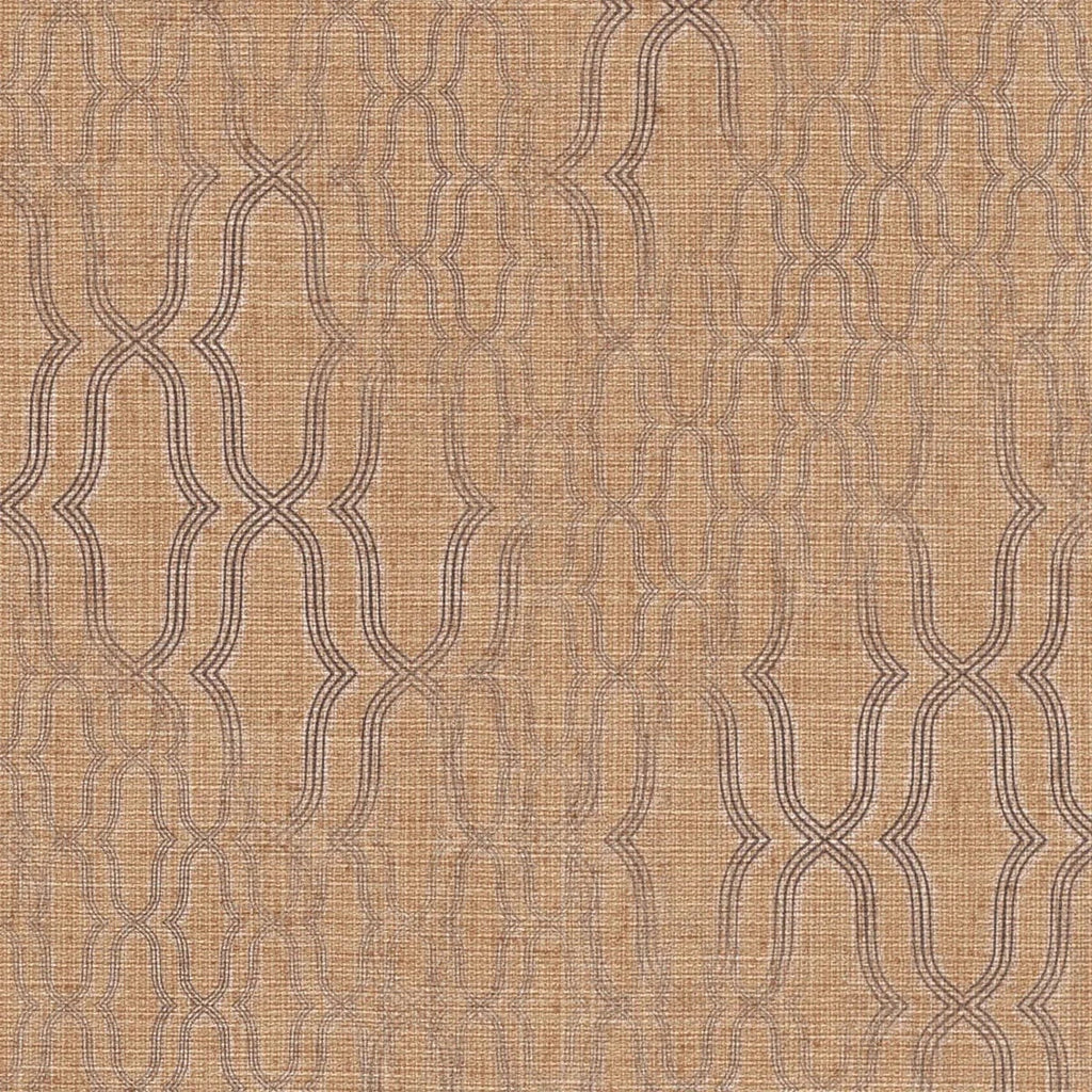 Brūnas matētas tapetes ar ornamentu – silta noskaņa mājoklī  