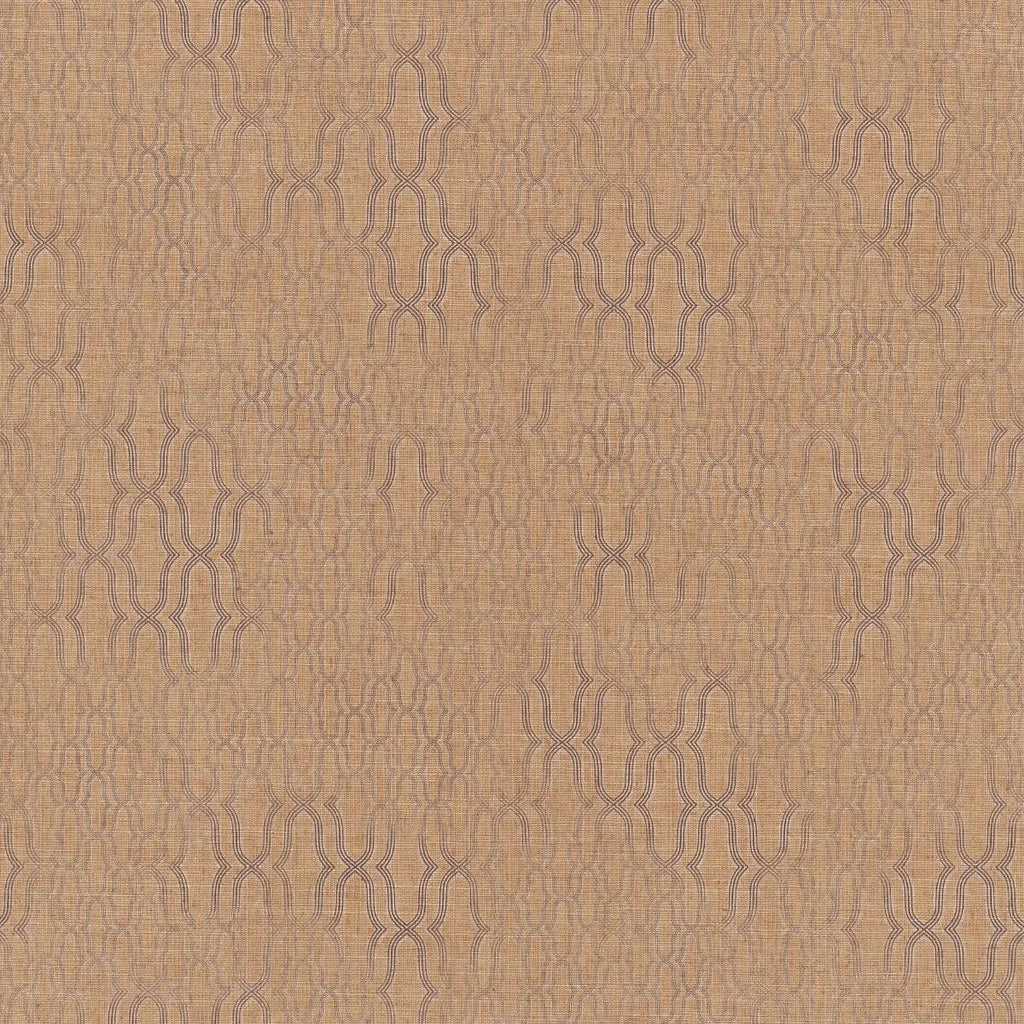 Brūnas matētas tapetes ar ornamentu – silta noskaņa mājoklī  