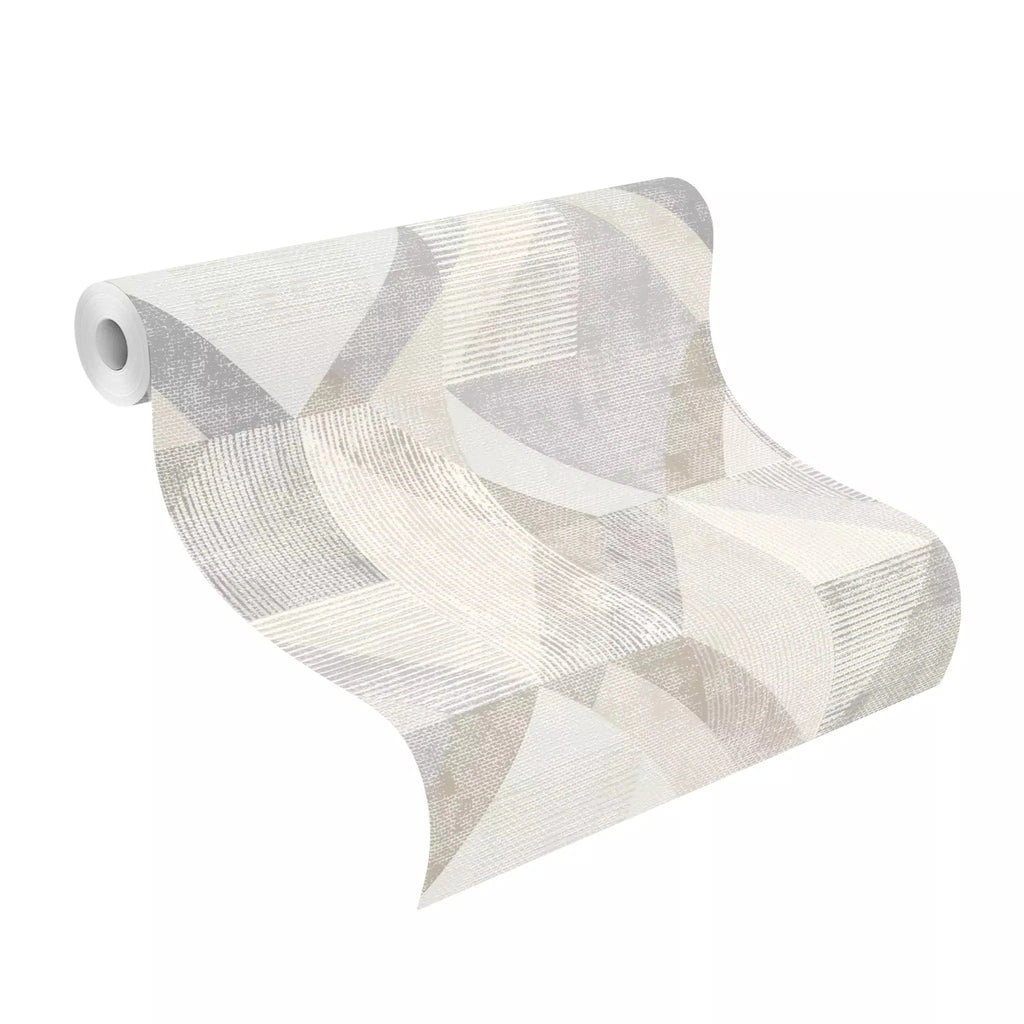 Tapetes RASCH pelēkos toņos ar ģeometrisku rakstu, 311921, Color Your Life