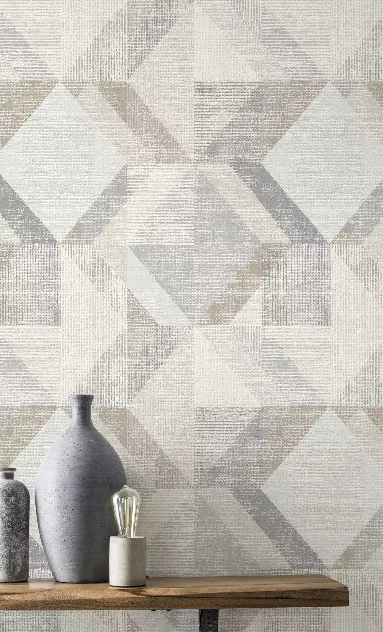 Tapetes RASCH pelēkos toņos ar ģeometrisku rakstu, 311921, Color Your Life