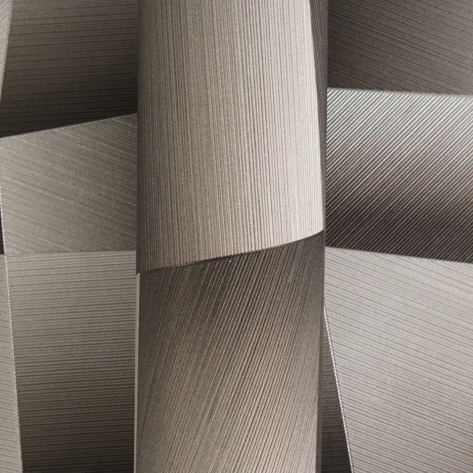 Pelēki melnas tapetes ar 3D ģeometrisku rakstu | 3012647