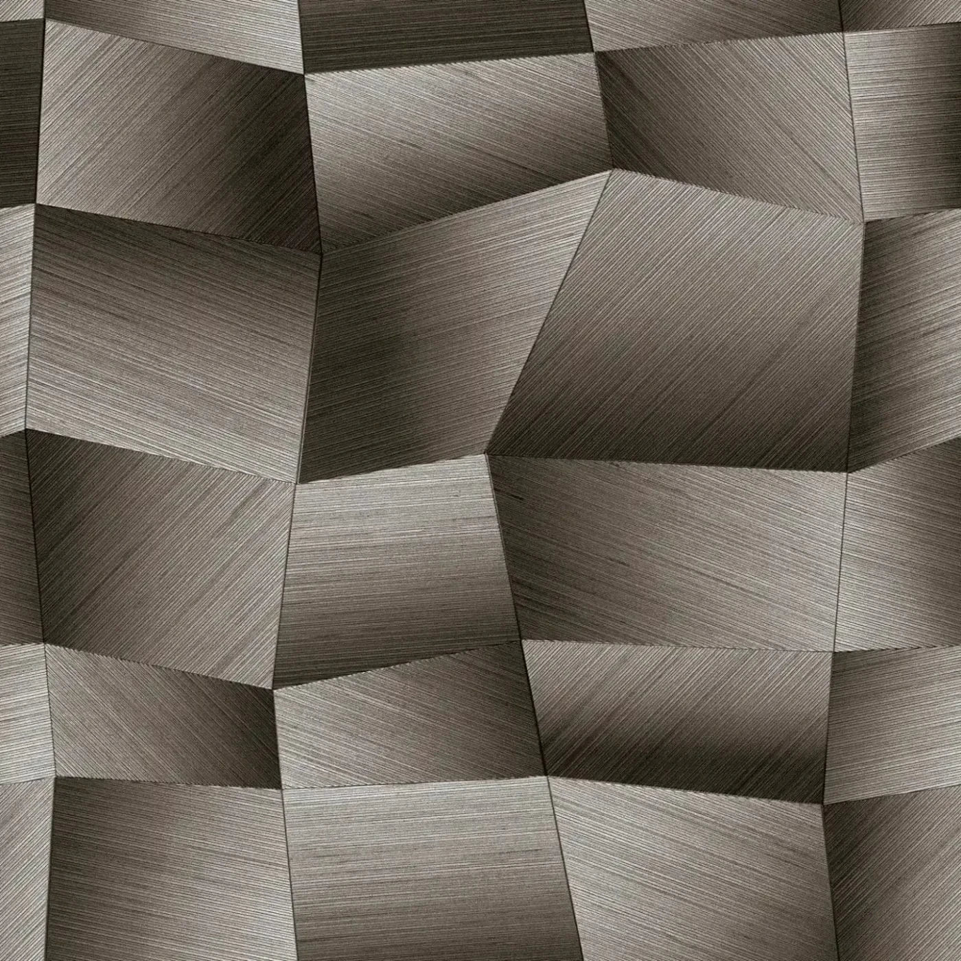 Pelēki melnas tapetes ar 3D ģeometrisku rakstu | 3012647