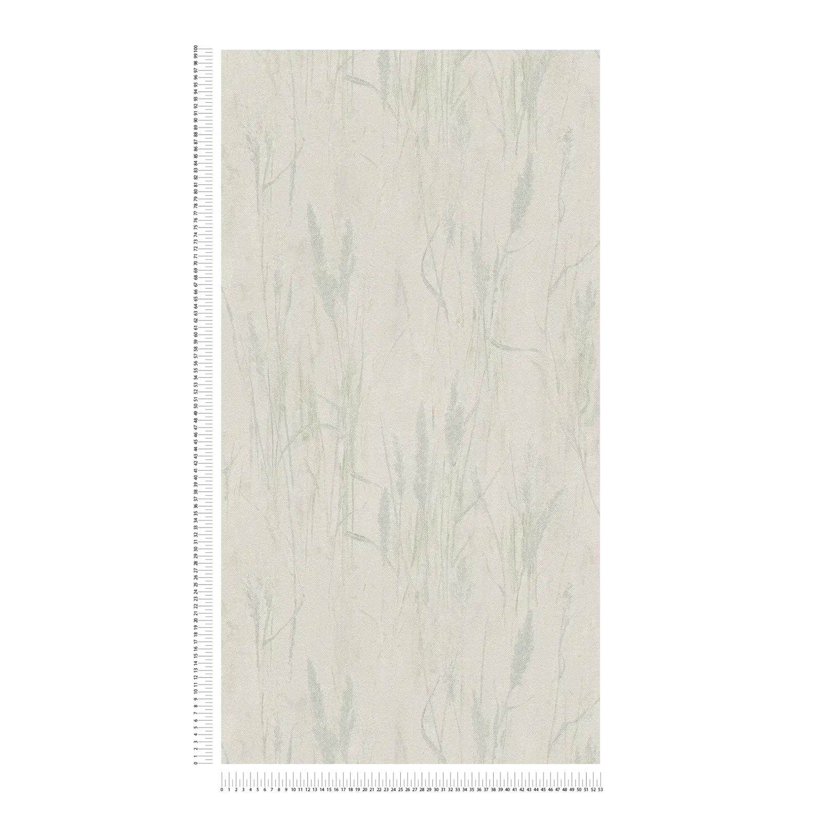 Pelēki zaļas tapetes ar filigrānu zāles rakstu un spīdumu | 3010641