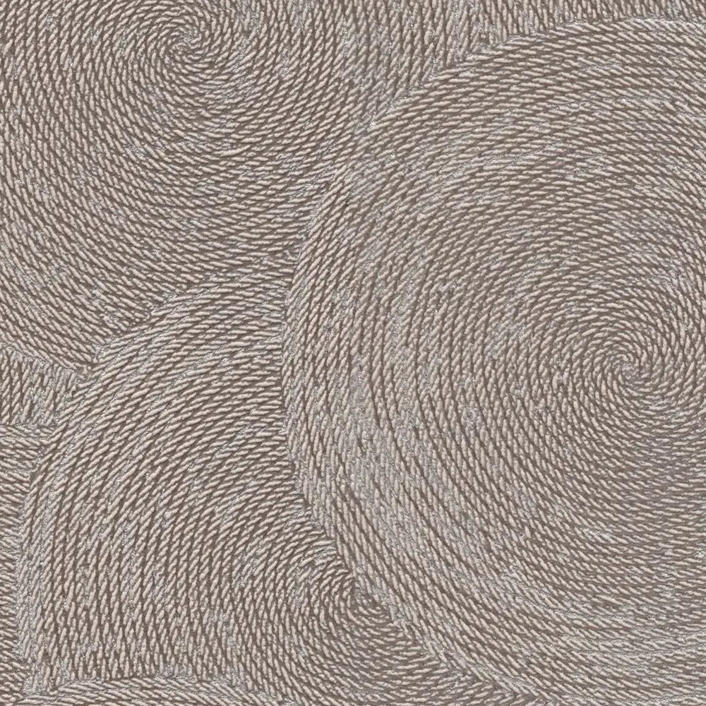 Brūnas tapetes ar apļu rakstu un mirdzošiem akcentiem | 3010624