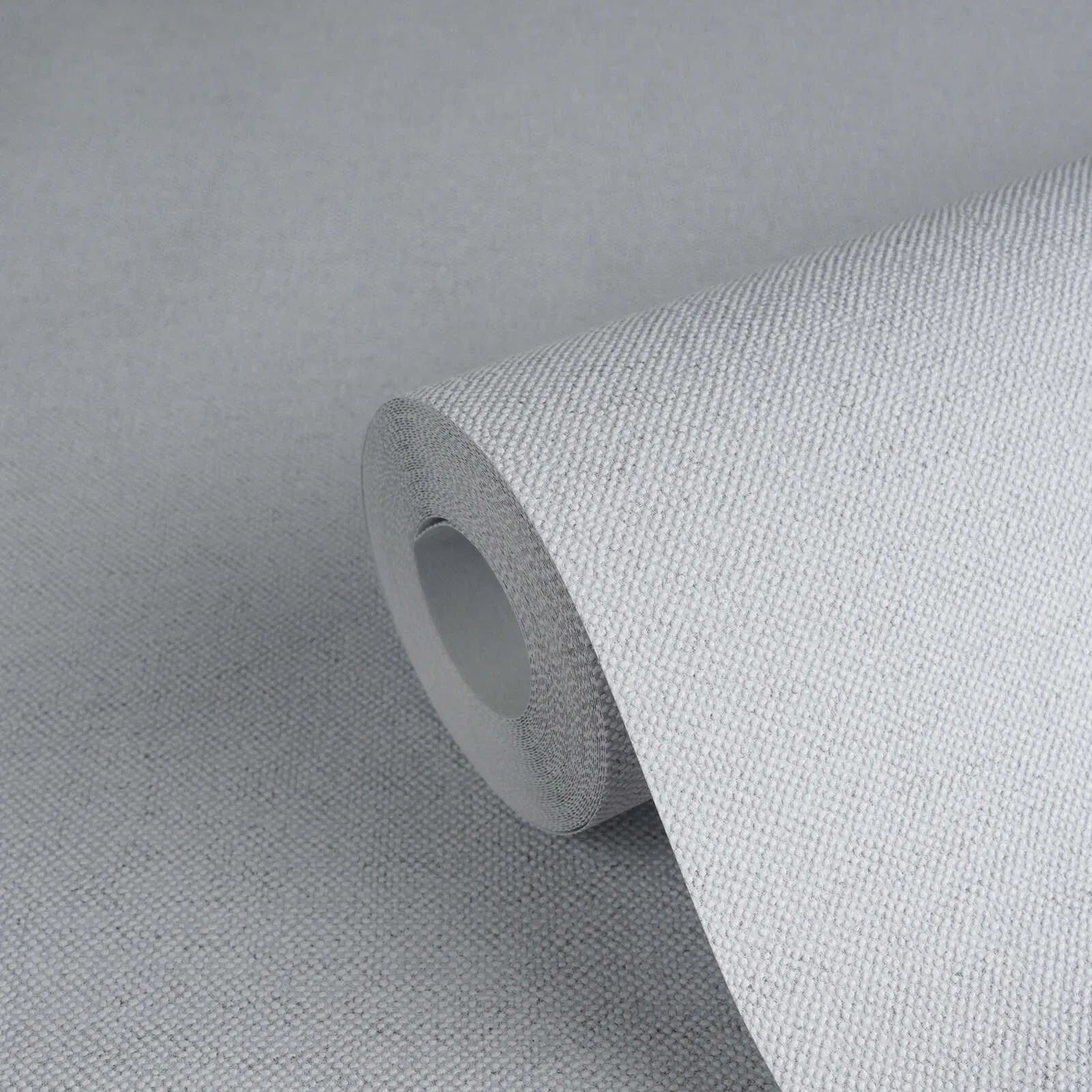 Pelēcīgi zilas neaustas tapetes ar matētu linu izskatu | 3010703