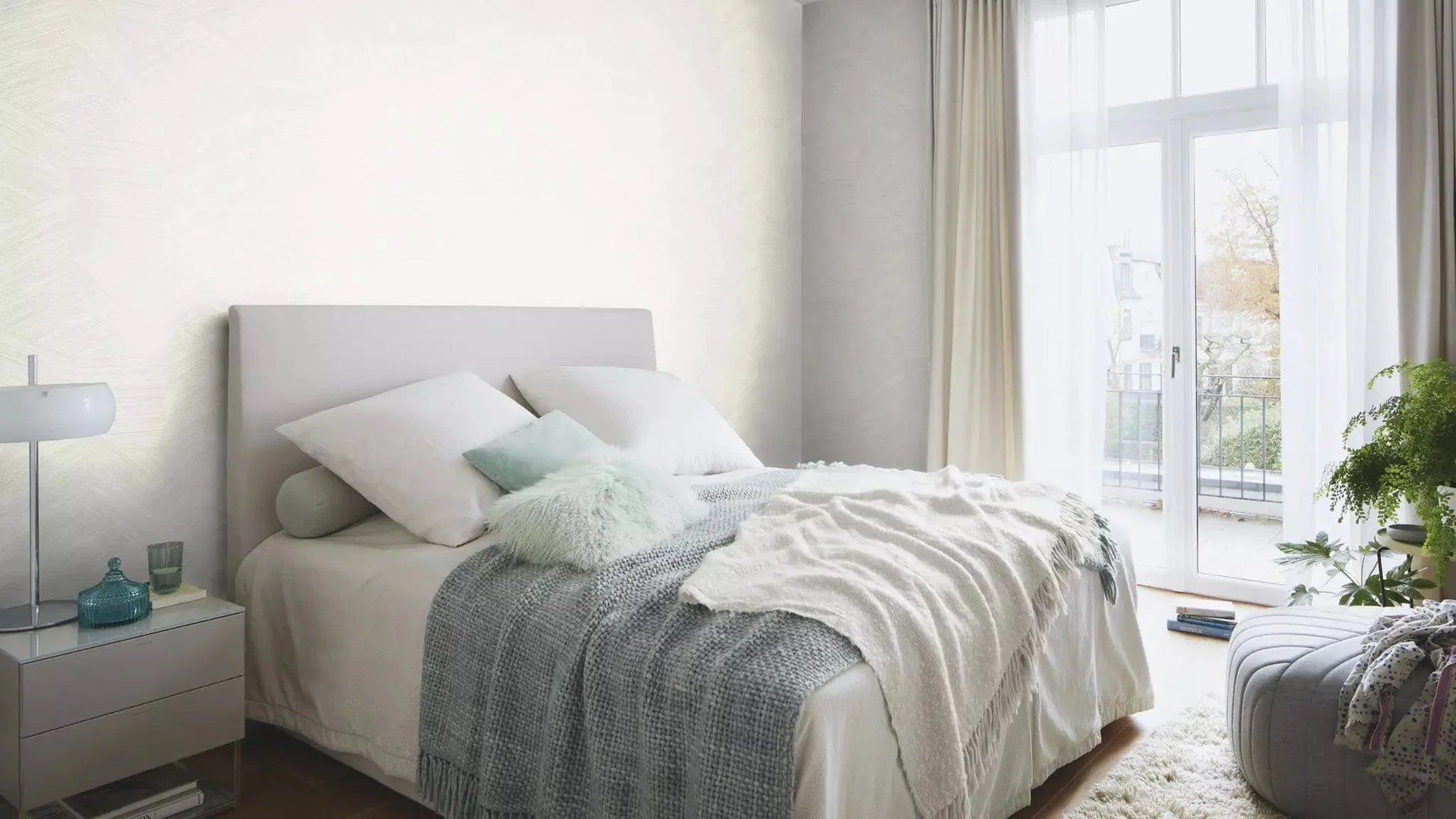 Flizelīna tapetes RASCH gaiši pelēkā krāsā ar grafisku rakstu, 822816, Color Your Life