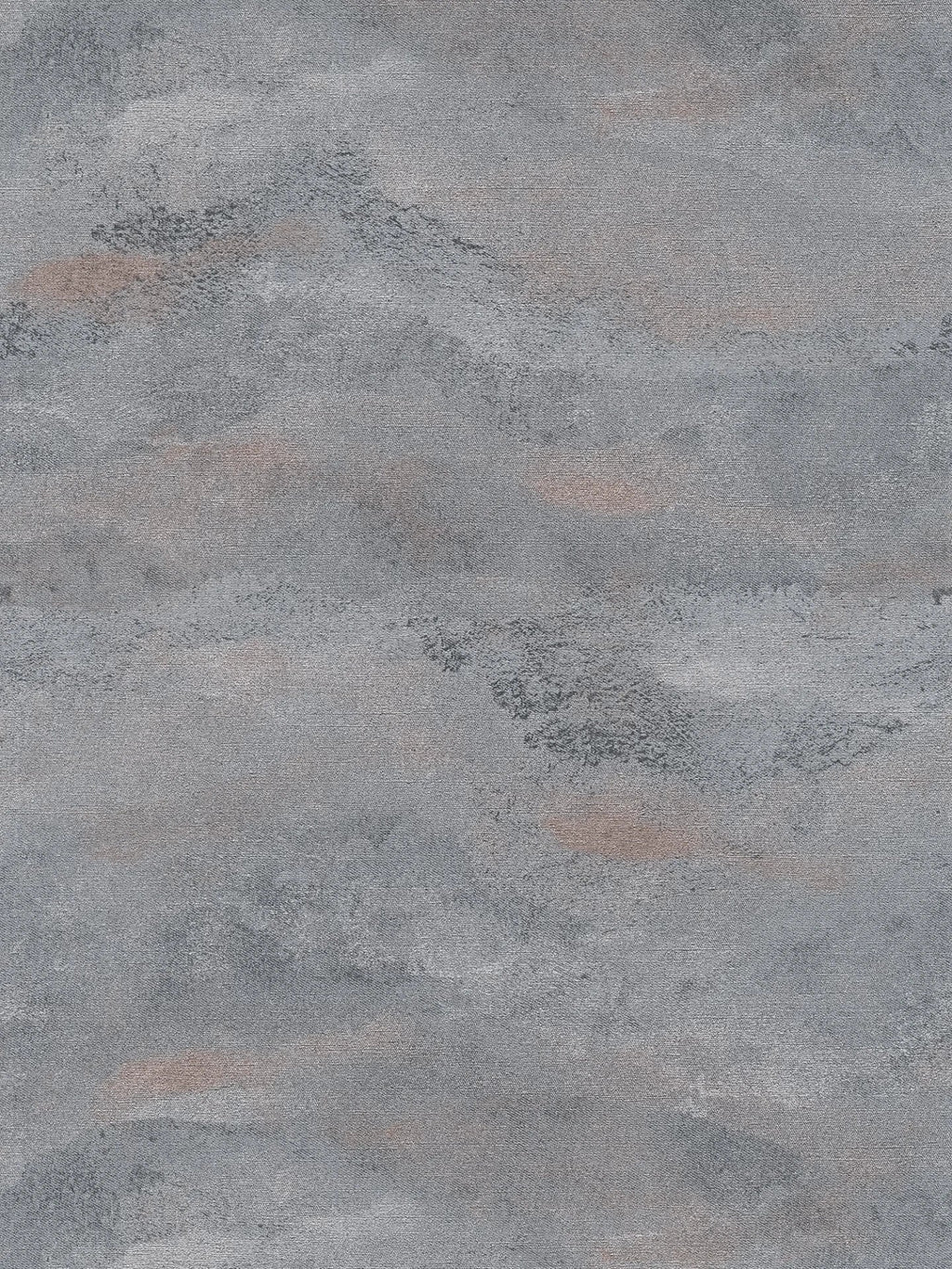 Pelēkas tapetes ar smalku viļņu struktūru un vieglu spīdumu - kombinācija ar mebelēm