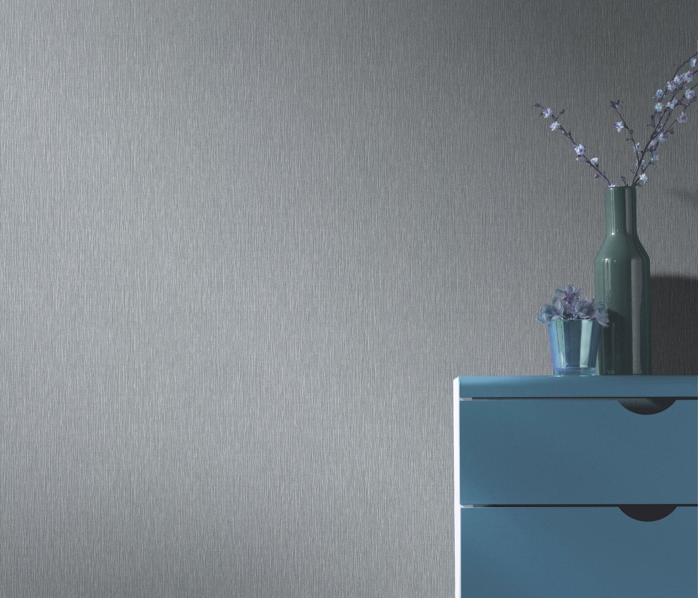 Modernas pelēkas tapetes ar zīdainu spīduma efektu, izsmalcināts izskats, 3752452, skats interjerā 3