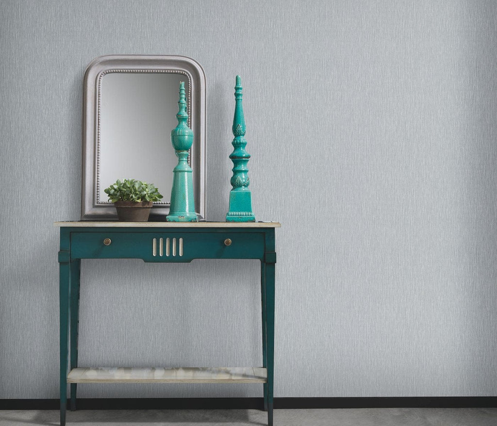 Modernas pelēkas tapetes ar zīdainu spīduma efektu, izsmalcināts izskats, 3752452, skats interjerā 2