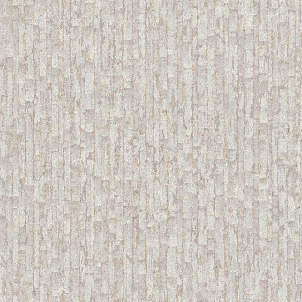 Pelēkas tapetes ar elegantu zeltainu tekstūras efektu - kombinācija ar mebelēm