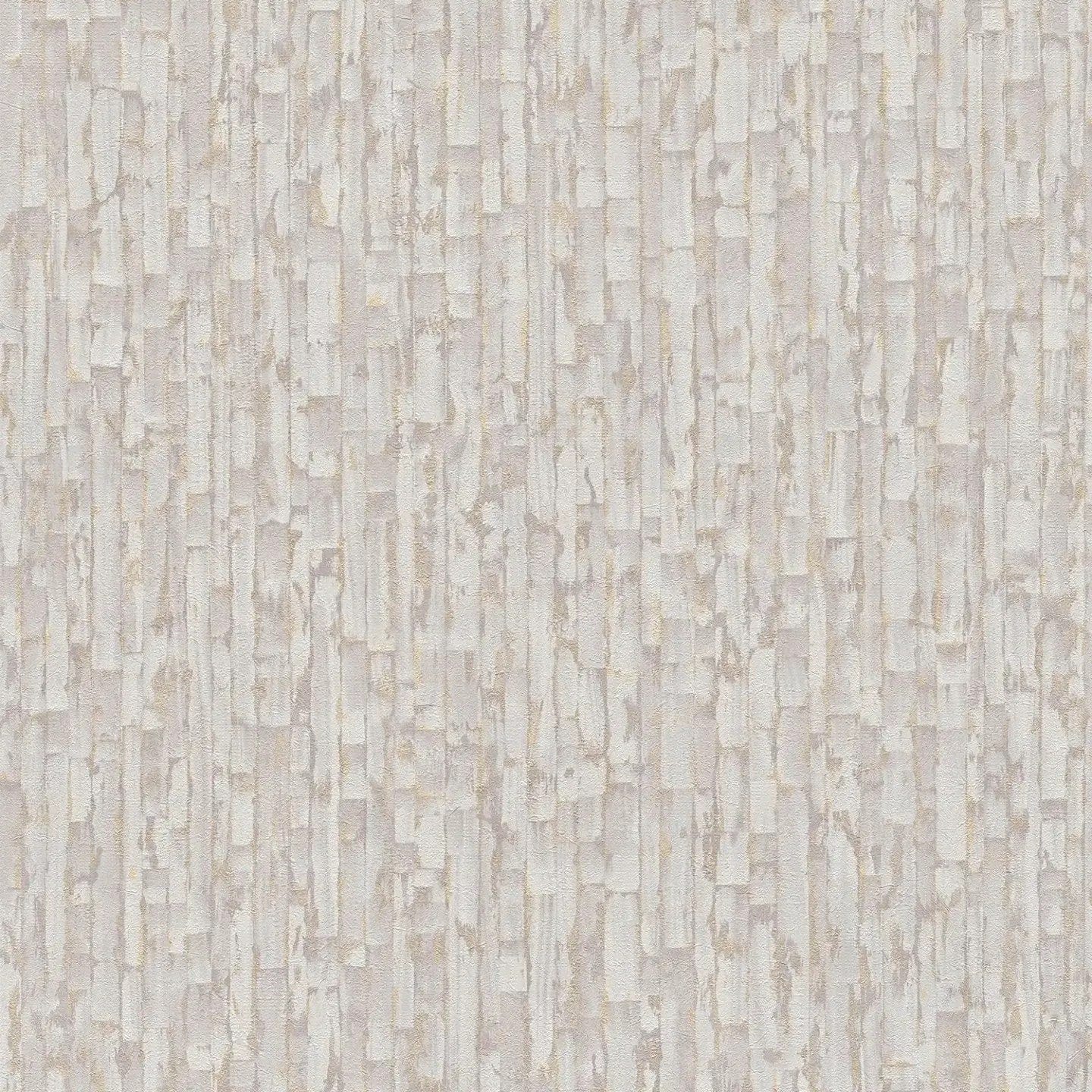 Pelēkas tapetes ar elegantu zeltainu tekstūras efektu - kombinācija ar mebelēm