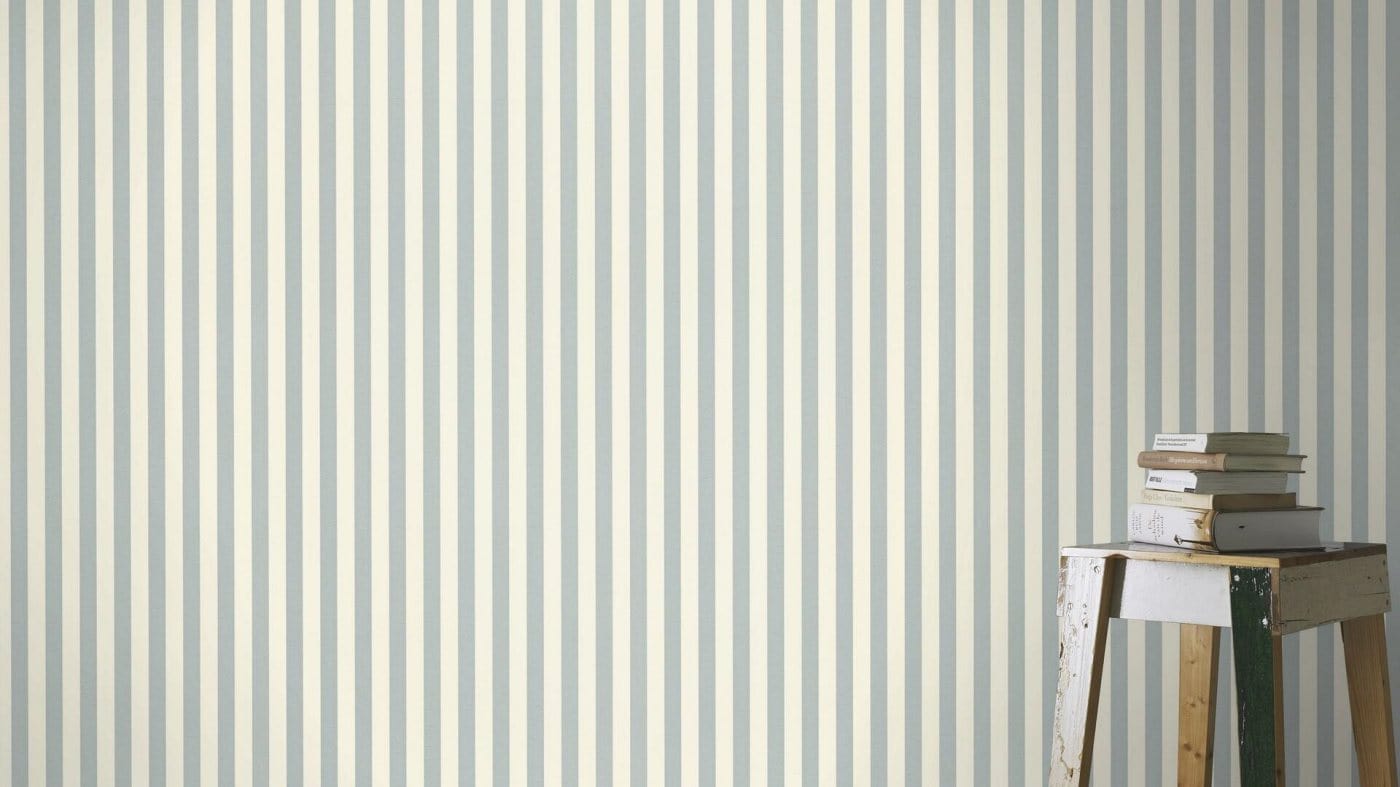 Strīpainas tapetes, baltā un zilā krāsā, RASCH, 570328, Trianon XIII