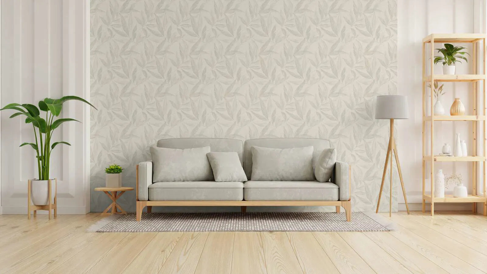 Tapetes ar izsmalcinātu spalvu rakstu un vieglu spīdumu | 3010663