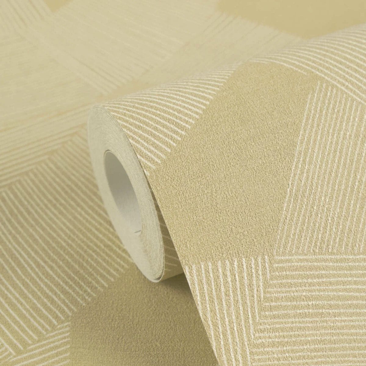 Dzeltenbrūnas abstraktas tapetes ar smalkām līnijām un spīdumu | 3012064