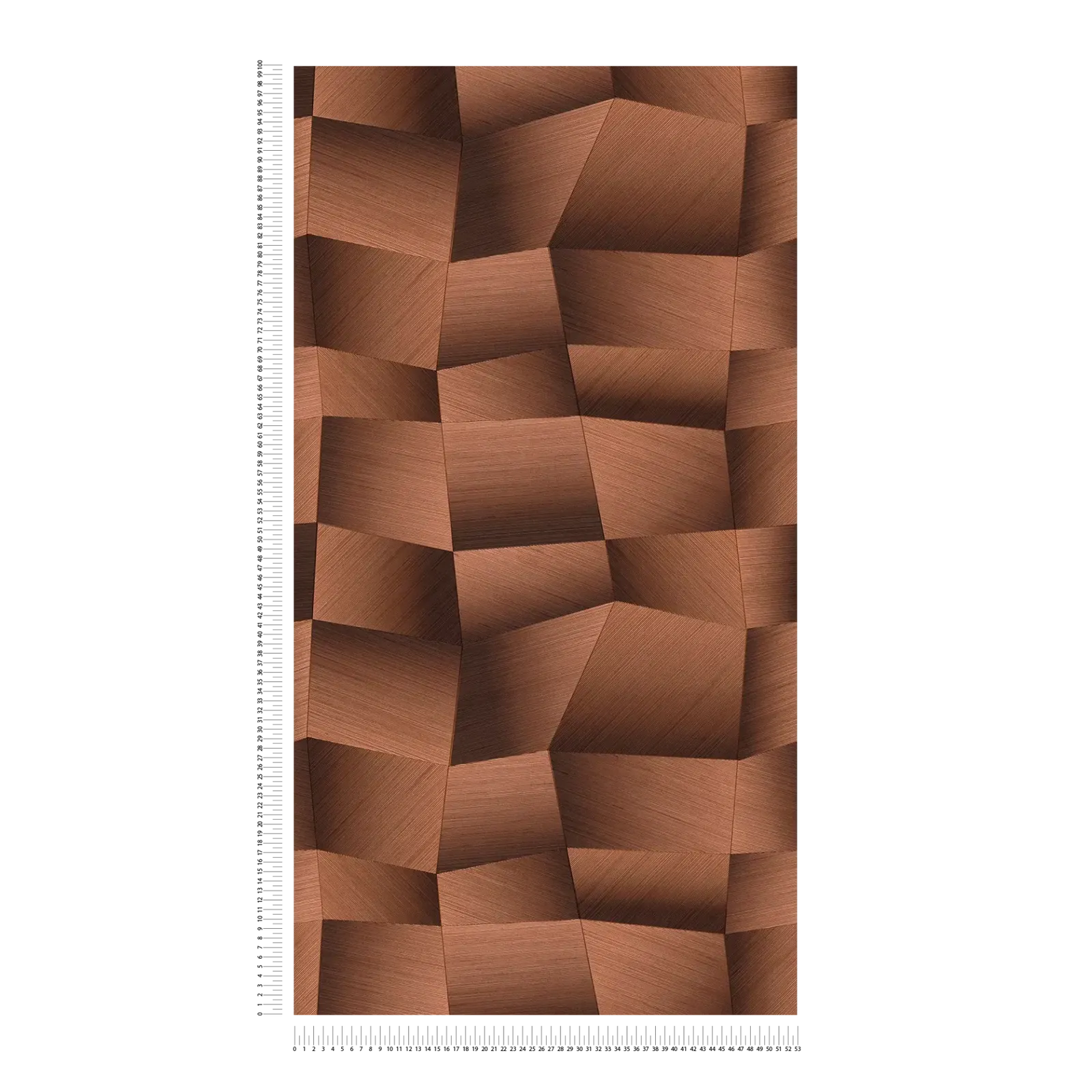 Brūnas teksturētas tapetes ar 3D ģeometrisku dizainu | 3012643