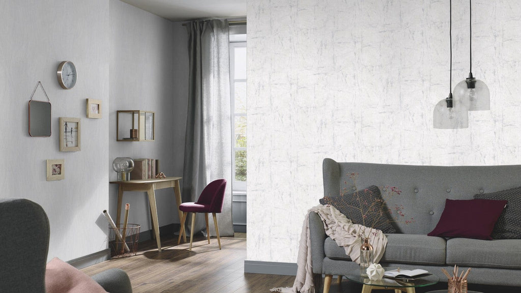 Gaiši pelēkas tapetes ar abstraktu rakstu mūsdienīgai un gaisīgai telpai, 3737537, showroom 6