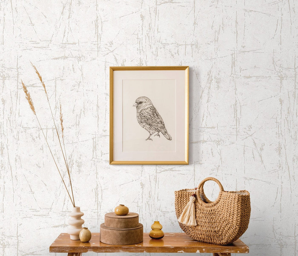 Krēmkrāsas tapetes ar abstraktu dizainu gaišai un harmoniskai atmosfērai, 3737502, showroom 2