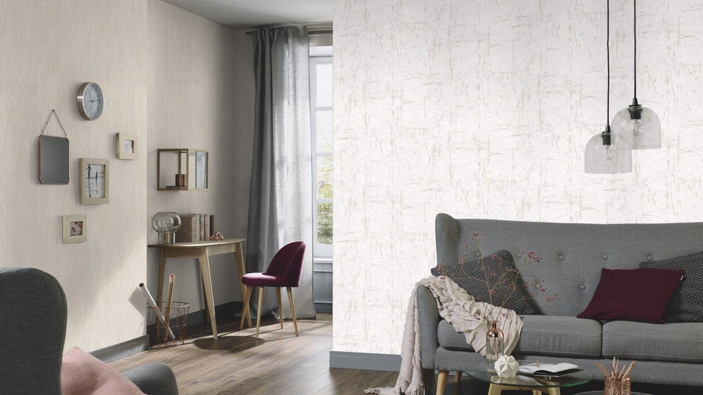 Krēmkrāsas tapetes ar abstraktu dizainu gaišai un harmoniskai atmosfērai, 3737502, showroom 6