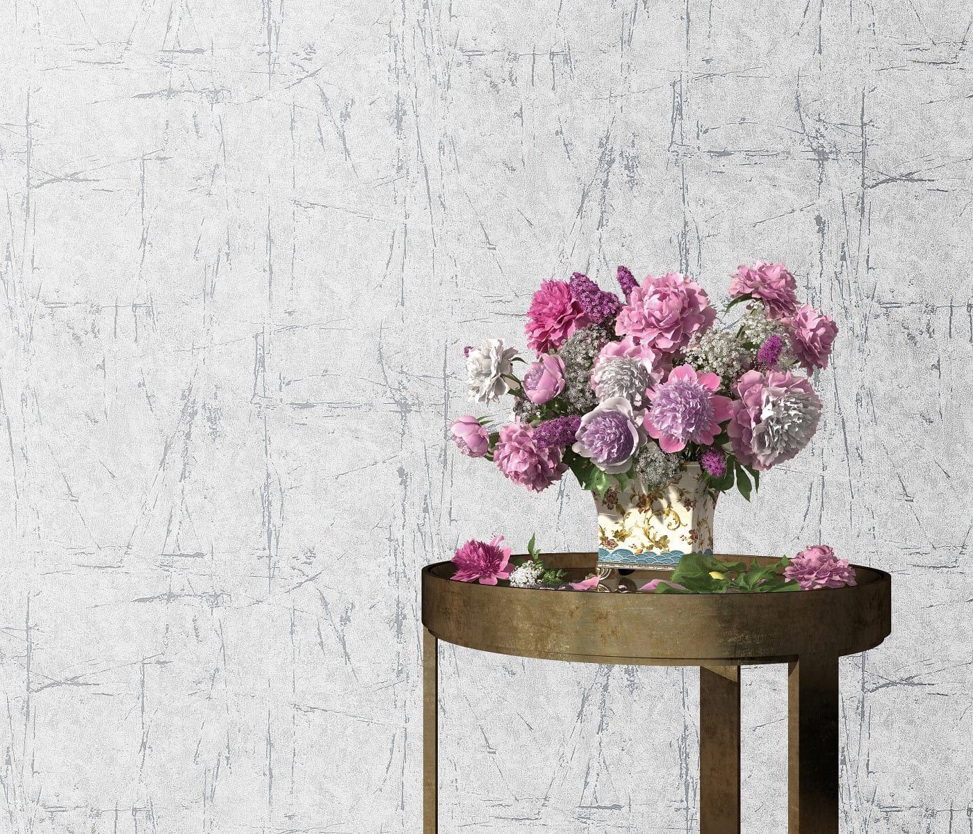 Pelēkas tapetes ar elegantu abstraktu dizainu minimālistiskam izskatam, 3737512, showroom 2