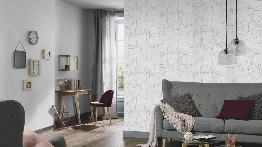 Pelēkas tapetes ar elegantu abstraktu dizainu minimālistiskam izskatam, 3737512, showroom 6